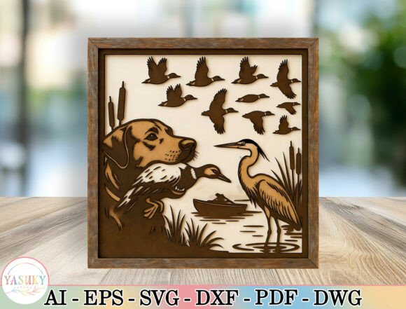 Download Hunting Layered Laser Cut Wood Sign File - Premium Resources
