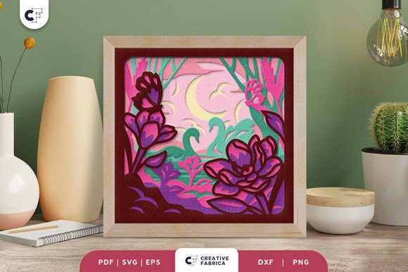 Download Spring Garden Light Box Papercut SVG - Spring garden light box Collection