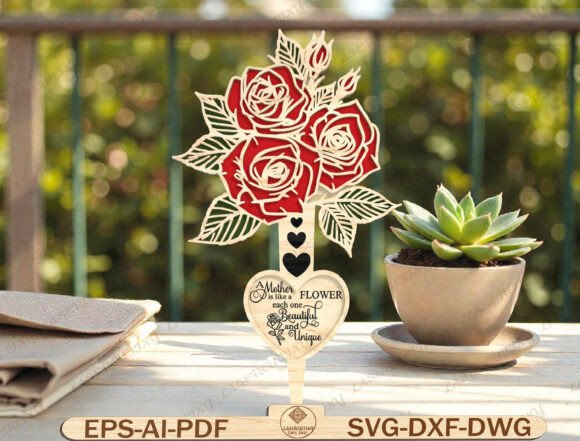 Download Rose Shadow Box Laser Cut File - Premium Resources