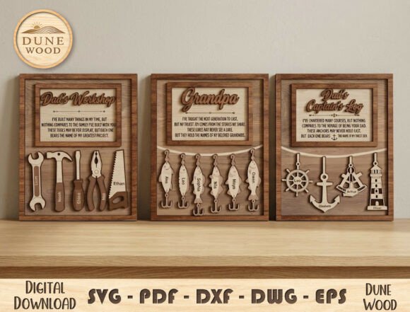 Download Dad &amp; Grandpa Gift Frame SVG - Premium Resources